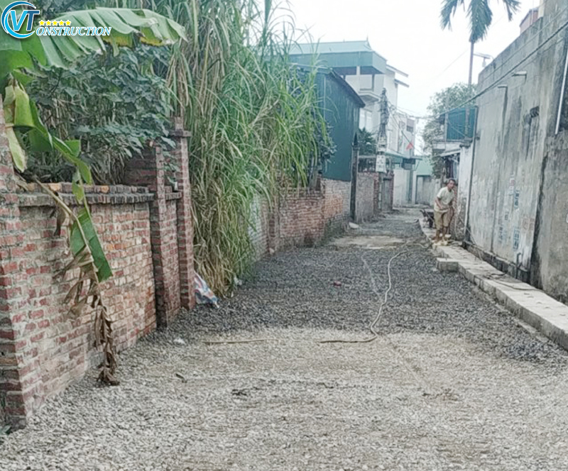 Thi công đường giao thông xã Chỉ Đạo Văn Lâm Hưng Yên