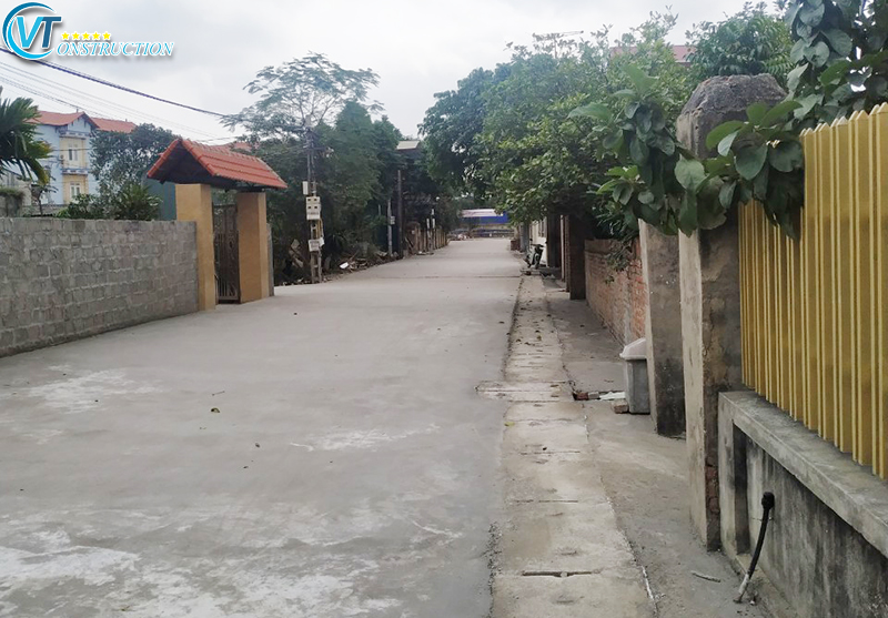 Thi công đường giao thông xã Chỉ Đạo Văn Lâm Hưng Yên