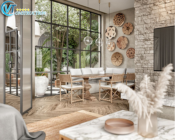 Mẫu thiết kế nội thất biệt thự sang trọng không thể thiếu ánh sáng tự nhiên