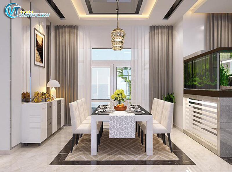 Khu ăn uống tinh tế và ấm áp