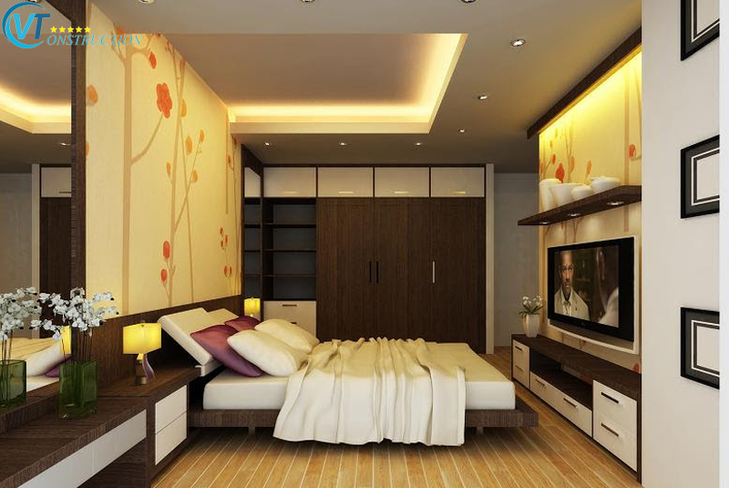 Không gian phòng ngủ thông thoáng làm cho ta có thêm giấc ngủ ngon