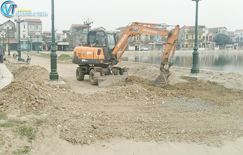 Thi công Kè Đá Hộc và đường xã Đình Dù, Văn Lâm Hưng Yên