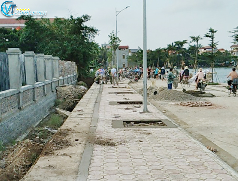 Thi công Kè Đá Hộc và đường xã Đình Dù, Văn Lâm Hưng Yên