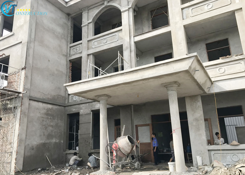 Nhà thô đang dần đi vào hoàn thiện cho chủ đầu tư