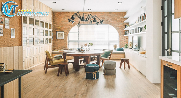 Thiết kế biệt thự với phòng sinh hoạt chung đầy đủ tiện nghi và sang trọng