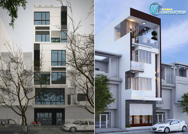 Mẫu nhà phố với thiết kế cửa kính