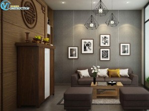 Thiết kế nội thất nhà phố 2 tầng đẹp sang trọng cuốn hút