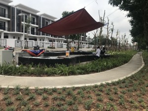 Sân vườn tiểu cảnh khu đô thị C2 